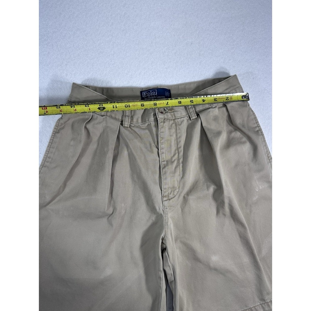 Polo Ralph Lauren Tyler Short Men's 30 Khaki Pleated Chino Cotton Shorts - Picture 5 of 9